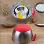 Mixing Bowls Stainless Steel Non Slip Silicone Base Metal Bowl with Handle for Kitchenware Baking Cooking Kitchen Serving (1, L)