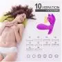 2 in 1 Wearable Butterfly Massaging Toys for Woman - 7 Speeds Vibration Suction Function - Wireless Remote Control - Soft Skin-Friendly Silicone - Back Neck Shoulder Relaxation