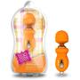 Mini Multi Speed Platinum Silicone Vibrator - Clitoral Pocket Stimulator - USB Rechargeable - Sex Toy for Women - Sex Toy for Couples (Orange)