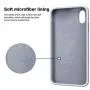 Vooii iPhone Xs Case, iPhone X Case, Soft Liquid Silicone Slim Rubber Full Body Protective iPhone Xs/X Case Cover (with Soft Microfiber Lining) Design for iPhone X iPhone Xs - Lavender Grey
