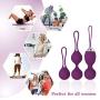 Acvioo 2 in 1 Kegel Exercise Weights & Massage Ball Ben Wa Balls Sets for Women & Silicone - Doctor Recommended for Bladder Control & Pelvic Floor Exercises（Purple）