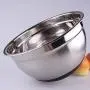 OUYAWEI Househeld Kitchen Home Daily Stainless Steel Mixing Bowl with Ergonomic Non-Slip Silicone Base Professional Kitchenware Diameter 22cm Black Silicone Bottom
