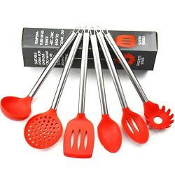 Cookware Set 6 Piece Set of Siliconeware Kitchen Set Stainless Steel Silicone Kitchen Non-stick Cookware Sturdy Kitchen Tools, Kitchenware