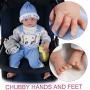 Vollence 22 inch Realistic Reborn Baby Doll,Not Vinyl Material Dolls,Real Full Body Silicone Baby Dolls,Handmade Lifelike Newborn Baby Doll - Boy