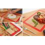 2 Pcs Silicone Baking Rolling Mat - Cooking Kitchenware Sheet Liners Dough Cake Pasta Cookies Pastry Tools Utensils Non-Stick