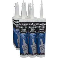 SILA-SEAL Black Professional Grade 100% RTV Silicone with reclosable Nozzle, (case of 12)