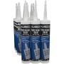 SILA-SEAL Black Professional Grade 100% RTV Silicone with reclosable Nozzle, (case of 12)