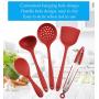 Kitchenware Set, Silicone Shovel Spoon Kitchen Cooking Utensils Heat-Resistant Kitchen Baking Tool For Kitchen Non-Stick Cookware, red