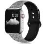 KOLEK Floral Bands Compatible with Apple Watch 42mm 44mm, Silicone Fadeless Pattern Printed Replacement Bands for iWatch Series 4 3 2 1, Cloud, M, L