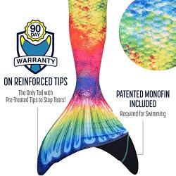 Fin Fun Mermaid Tails for Swimming with Monofin - Kids and Adult Sizes - Limited Edition