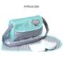 Adora Baby Doll Zig Zag Diaper Bag Accessories Changing Set Gender Neutral Teal Pattern Design for Kids 3 years & up