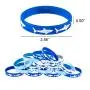 30 Pieces Shark Party Favors Rubber Wristbands Bracelet Shark Birthday Party Supplies Wristbands Bracelet 3 colors