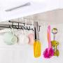 MOVEmen Kitchen Storage Rack Cupboard Hanging Hook Hanger Chest Storage Organizer Holder Jewelry Stand Kitchenware Umbrella Hanger Door Shower Curtain Hook Toothpaste Holder Mop Shelf (Black)