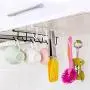 MOVEmen Kitchen Storage Rack Cupboard Hanging Hook Hanger Chest Storage Organizer Holder Jewelry Stand Kitchenware Umbrella Hanger Door Shower Curtain Hook Toothpaste Holder Mop Shelf (Black)