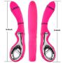 Vibrator, Oomph! Butterfly 16-Frequency 3-Speed Vibration USB Rechargeable Silicone G-spot and Clitoris Massager AV Vibe Female Masturbation Toy - Rosy