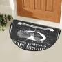 YOLIYANA Kitchen Decor Semi Circle Mat,Chalkboard Kitchenware Menu Art Morning Rooster Retro Style Cafe Home Design Utensils Carpet Indoor Mat,19.6&quot H x 39.3&quot L