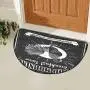 YOLIYANA Kitchen Decor Semi Circle Mat,Chalkboard Kitchenware Menu Art Morning Rooster Retro Style Cafe Home Design Utensils Carpet Indoor Mat,19.6" H x 39.3" L