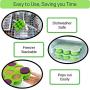 Silicone Baby Food Freezer Storage Tray - Clip-On Silicone Lid - 9 Cups x 2.5 Oz - Oven & Dishwasher Safe - with Baby Weaning E-Books (GRN)