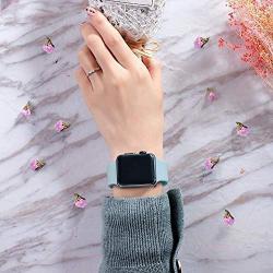 IYOU Sport Band Compatible with Watch Band 38MM 42MM 40MM 44MM, Soft Silicone Replacement Sport Strap Compatible with 2019 Watch Series 5 2018 Watch Series 4/3/2/1