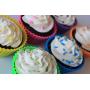 Pantry Elements Silicone Cupcake Baking Cups Liners, 24 Pack Vibrant Silicone Molds Muffin Liners Cups with Bonus Screw Top Storage Jar