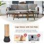 Chair Leg Protectors for Hardwood Floors,Silicone Chair Leg Caps Protectors with Anti-Slip Felt Pads,Free Moving,No Scratches,No Noise with Extra Zip Ties for Furniture Foot Covers Protection(Black)