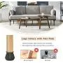 Chair Leg Protectors for Hardwood Floors,Silicone Chair Leg Caps Protectors with Anti-Slip Felt Pads,Free Moving,No Scratches,No Noise with Extra Zip Ties for Furniture Foot Covers Protection(Black)