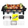 The Electric Double-Layer Grill, The Accessories Can Be Combined In 4 Ways, Suitable For Free Barbecue, Etc.