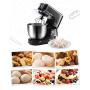 BINZHI Eggbeater Electric Chef Machine Dough Mixer Home Automatic Kneading Machine Flour Mixer Dough Mixer Commercial Multifunction - Black/Light Blue Kitchen gadget (Color : A)