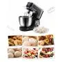 BINZHI Eggbeater Electric Chef Machine Dough Mixer Home Automatic Kneading Machine Flour Mixer Dough Mixer Commercial Multifunction - Black/Light Blue Kitchen gadget (Color : A)