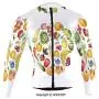 Cycling Jersey Long Sleeves Men,Fruit and Vegetables Vintage Style Kitchenware C
