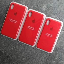 Cable&Case iPhone XR Case Liquid Silicone Case with Logo, Gel Rubber, Protection Shockproof Bumper Cover, Drop Protection, Anti-Scratch Shock Absorption, Soft TPU Edge iPhone XR (6.1") - (Red)
