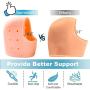 Heel Support for Plantar Fasciitis, Sumiwish 6 PCS Thick Heel Sleeves, Silicone Heel Protector Pads, Heel Cushion for Bone Spur and Heel Spur Pain Relief, Cracked Heels