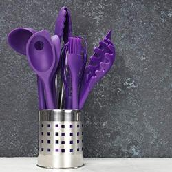 Chef Craft 9 Piece Silicone Kitchen Tool and Utensil Set, Purple