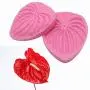 AK ART KITCHENWARE 2pairs Gum Paste Flower Making Molds Anthurium Leaf & Petal Veiners Silicone Fondant Molds for Wedding Cake Decorating Supplies