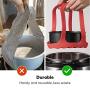 Goldlion Silicone Sling Lifter Accessories Compatible with Instant Pot 6 Qt and 8 Qt, Ninja Foodi 6.5 Qt and Other Brand Pressure Cookers, Red