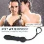 Vibrator Anal Dildo Plug with Penis Ring, Fidech 9 Speeds Silicone Rechargeable Waterproof Prostate Massager Sex Toy Butt Plug for Men, Women and Couples