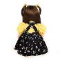 Realistic Reborn Toddler Girl Baby Doll Vinyl Long Hair Yellow and Black Princess Dress 24 Inches