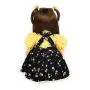 Realistic Reborn Toddler Girl Baby Doll Vinyl Long Hair Yellow and Black Princess Dress 24 Inches