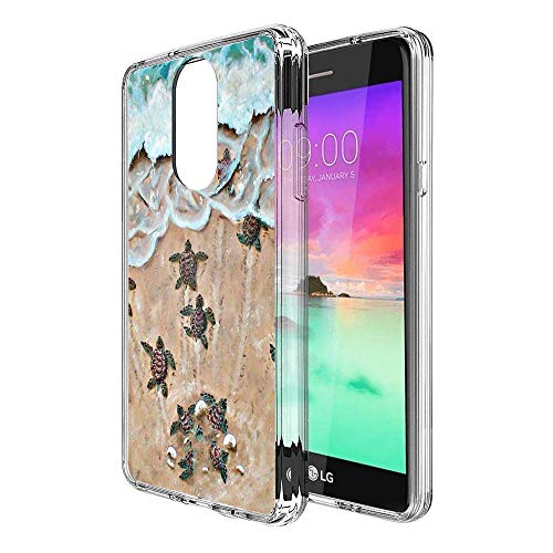 LG Stylo 4 Case, Soft TPU Slim-Fit Flexible Ultra-Thin Clear Case, Full-Body Rugged Bumper Print Baby Turtle Case for LG Stylo 4, Transparent