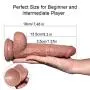 Labibing Ultra-Soft Double Layer Silicone Realistic Toy with Suction Cup for Hands-Free Play,7.48 Inch Labibing