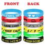 TUPARKA 18 Pcs Video Game Wristbands Rubber Bracelet Game Party Wristbands Supplies for Birthday Party Baby Shower Party Favors, 6 Styles