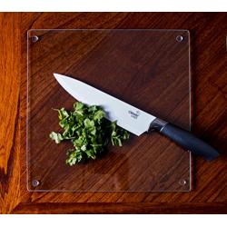 Clear Glass Cutting Board - Non-Slip, Shatter-Resistant, Durable, Stain-Resistant, and Dishwasher Safe - 12 x 15.75 inches