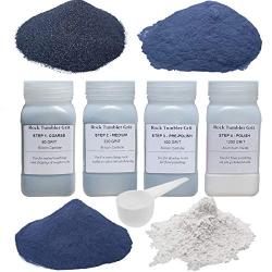 Tonmp Rock Tumbler Refill Grit Media Kit (3 pounds)| 4-Steps for Tumbling Stones