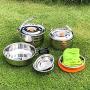 Outdoor Cookware Stainless Steel Set - Includes Pots with Lid, Pot Bowls and Cutlery Kit - Great for Traveling, Camping, Hiking, Biking and Picnic