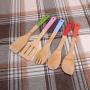 Cooking Tool Sets - 5pcs Exquisite Natural Bamboo Cutlery Set Wood Spoon Shovel Color Paint Handle Utensils - Cooking Sets Tool Cooking Tool Sets Kitchen Silicon Utensil Cutlery Wood Bamboo Spoo