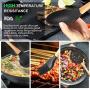 Kitchen Set, 11 silicone kitchenware set of natural wooden handle BPA kitchen cooking utensils spatula jaw Turner