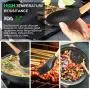 Kitchen Set, 11 silicone kitchenware set of natural wooden handle BPA kitchen cooking utensils spatula jaw Turner