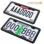Karoad Black License Frames, 2 PCS Stainless Steel Car Licence Plate Covers Slim Design with Bolts Washer Caps for US Standard