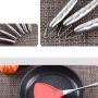 Red 304 Stainless Steel Silicone Kitchenware High Temperature Non-stick Pan Spatula Spoon Cooking Spoon Shovel Set