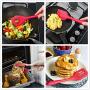 Kitchen Utensil Sets Silicone Kitchenware 10 Piece Nonstick Cookware Set Kitchen Tools Baking Utensils,Red